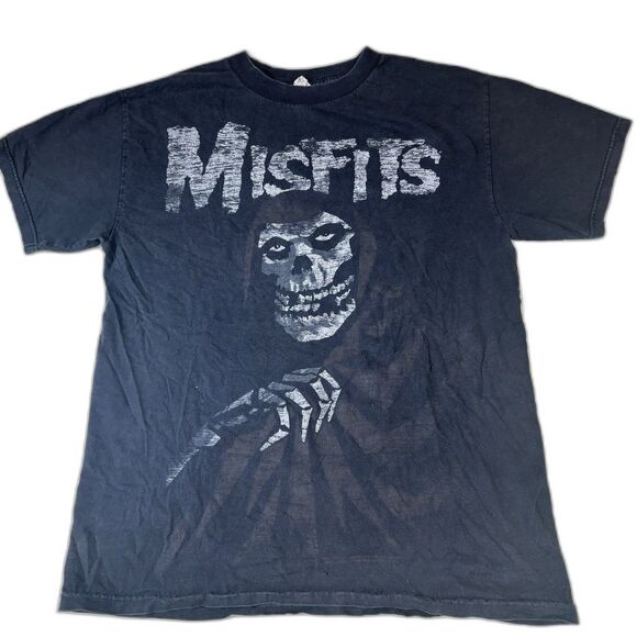 Crimson Ghost Misfits Horror Punk Band Black Graphic T-Shirt Size Medium Y2K - Picture 1 of 7